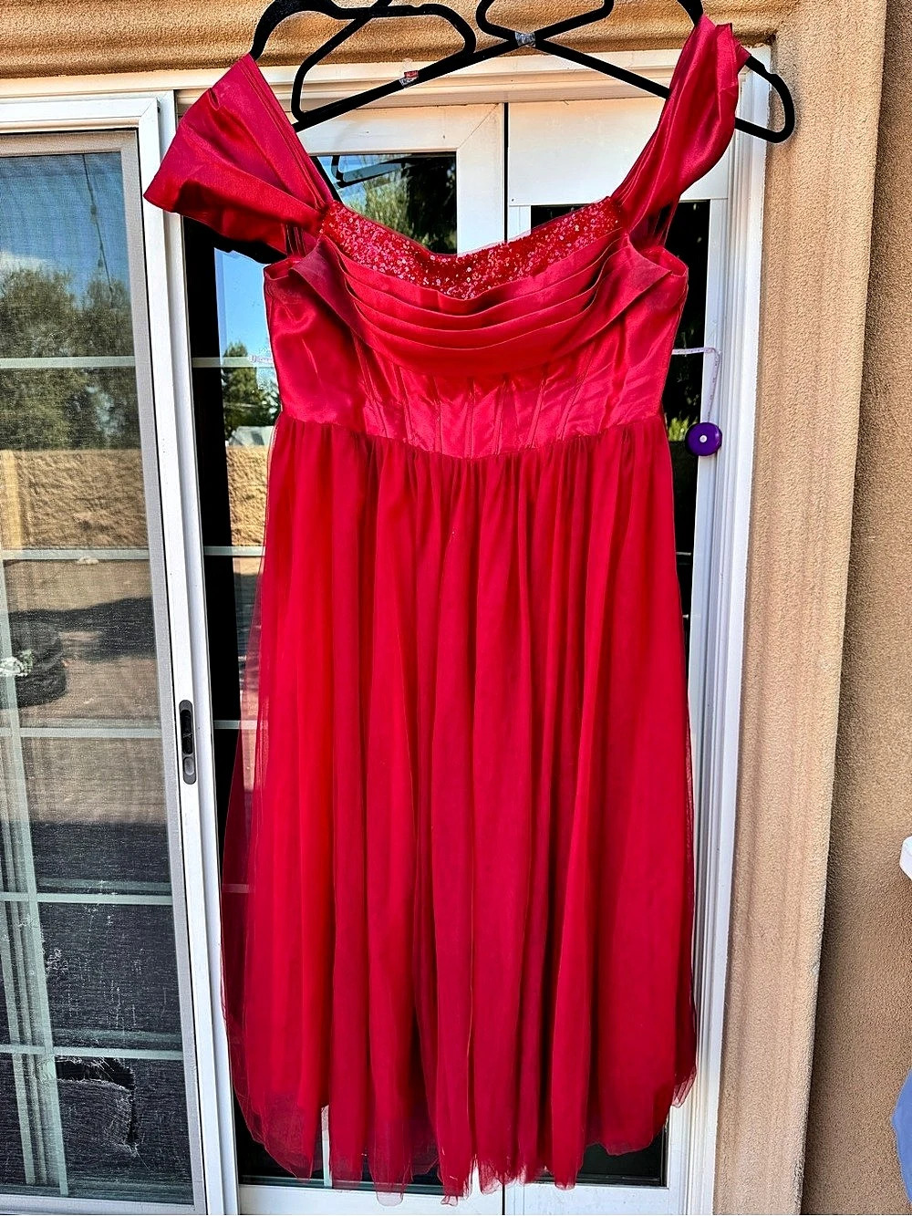 VIPGIRL Sequin Maxi Dress in red Size 4XL